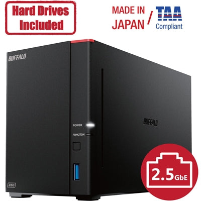 BUFFALO LinkStation 720 2-Bay Professional Network Storage 16TB (2x8TB) with Hard Drives Included BUFFALO LinkStation 720 2-Bay Professional Network Storage 16TB (2x8TB) with Hard Drives Included
